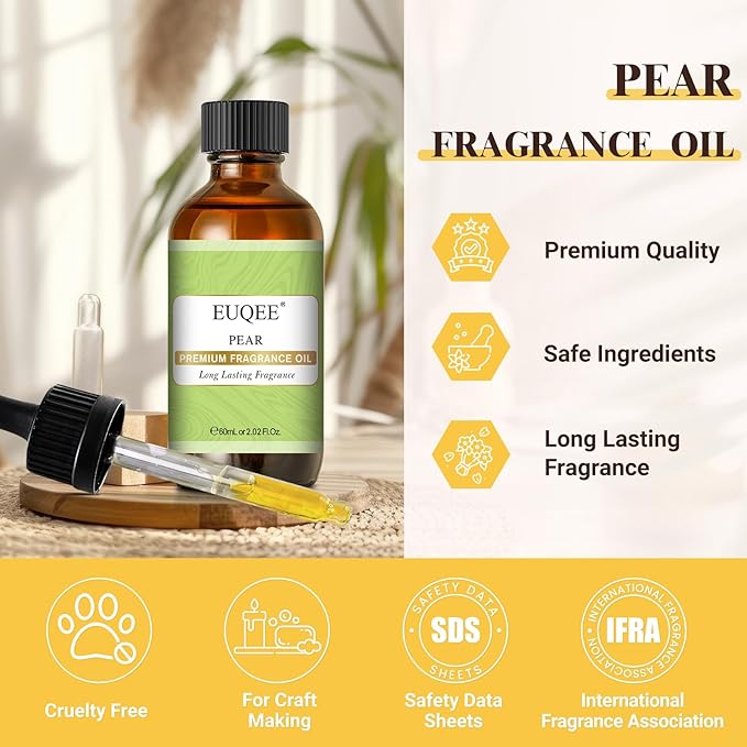 EUQEE Pear Fragrance Oil, Premium Fragrance Essential Oil 2.02 Fl oz - Image 2