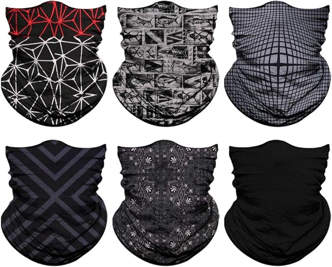 Venswell Neck Gaiter Face Mask Men Women, Seamless Bandana Rave Face Cover by Venswell