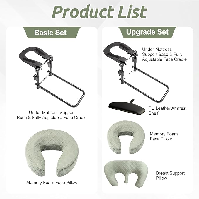 Massage Headrest for Bed, Adjustable Massage Face Cradle at Home, Portable - Image 9