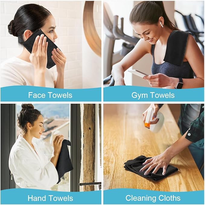 Orighty Washcloths, 5 Pack Microfiber Face Towels, Highly Absorbent and Soft - Image 8