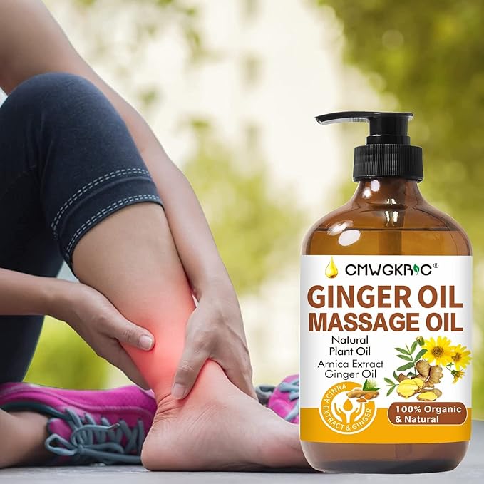 Ginger Oil, Ginger Massage Oil for Lymphatic Drainage, Natural Body Oil for Skin - Image 6
