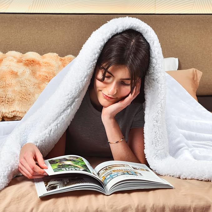 KAWAHOME Sherpa Fleece King Size Blanket - Image 2