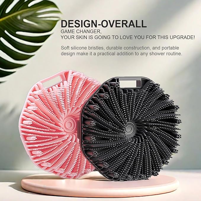 RamPula Silicone Body Scrubber, Silicone Loofah, Quick-Dry Exfoliating Body - Image 6