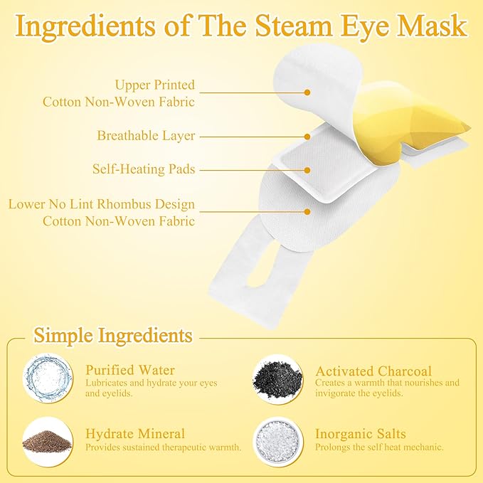 32Packs Steam Eye Mask, Heated Eye Mask - Image 4