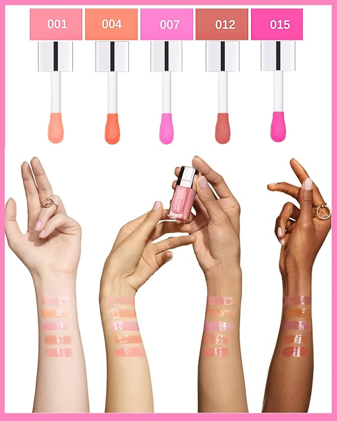 Plumping Lip Glow Oil, Hydrating Tinted Lip Oil Gloss, Transparent Toot Lip Oil - Image 4