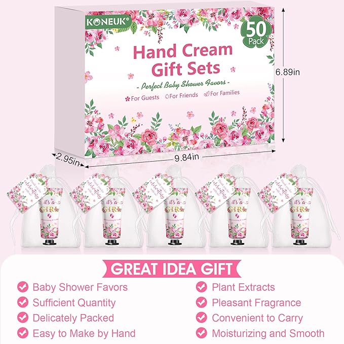 KONEUK 50 Pack Bulk Hand Cream Sets, Bridal Shower Favors, Appreciation Gifts - Image 4