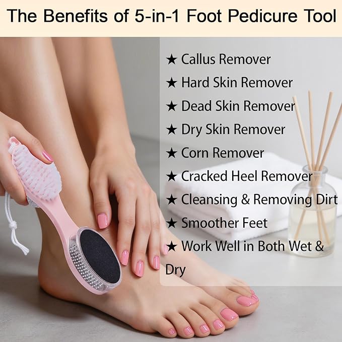 Foot Scrubber Brush with Pumice Stone - Image 4
