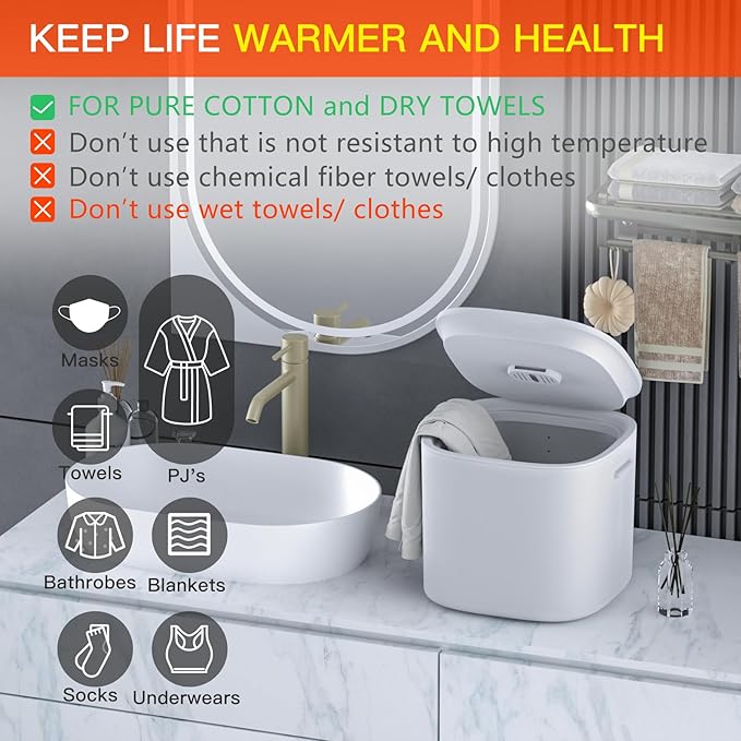 DOACE Towel Warmer Bucket, Medium Size Towel Warmers - Image 3