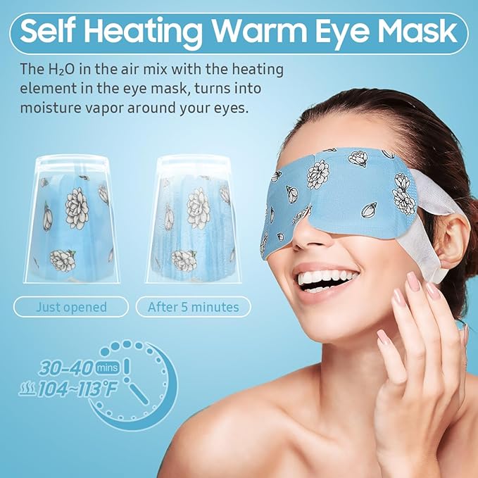 BeHoomi 20Packs Steam Eye Mask, Heated Eye Mask Warm Compress - Image 5