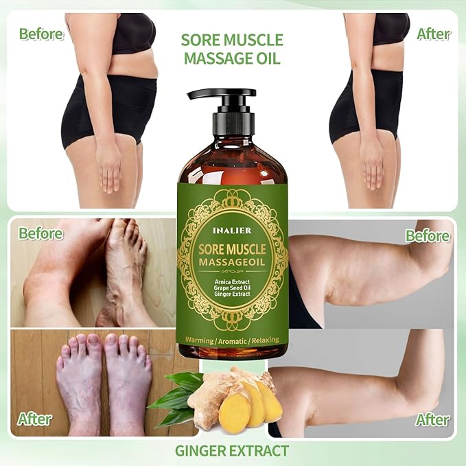 Mothers Day Gifts for Wife, Massage Oil for Massage Therapy, 3 Pack Cellulite - Image 5