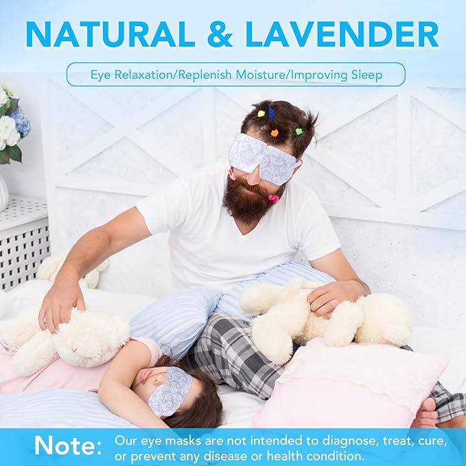 XPCARE 60 Pack Steam Eye Masks for Dry Eyes, SPA Warm Sleep Eye Mask, - Image 6