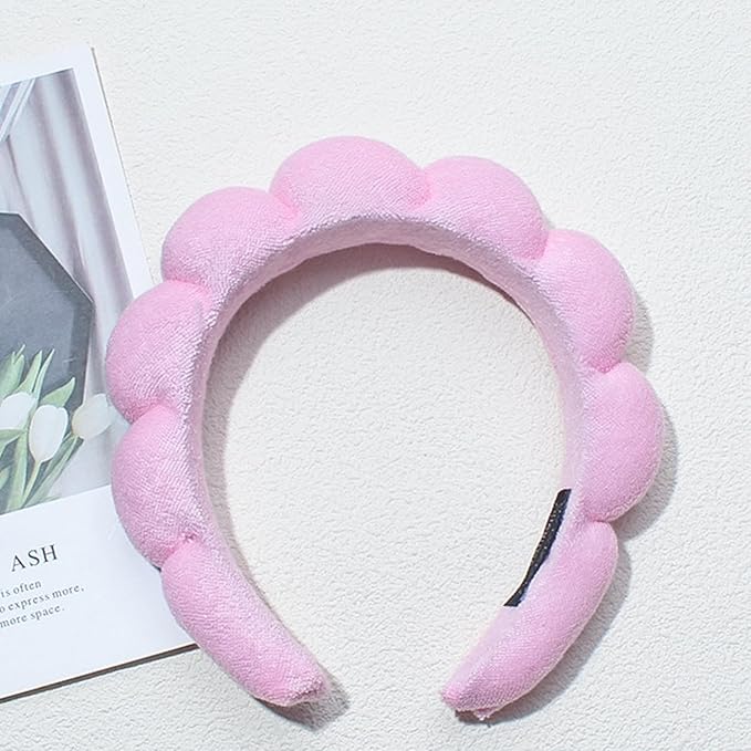 Spa Headbands for Washing Face Makeup Skin Care Headband Women Bubble Facial - Image 4