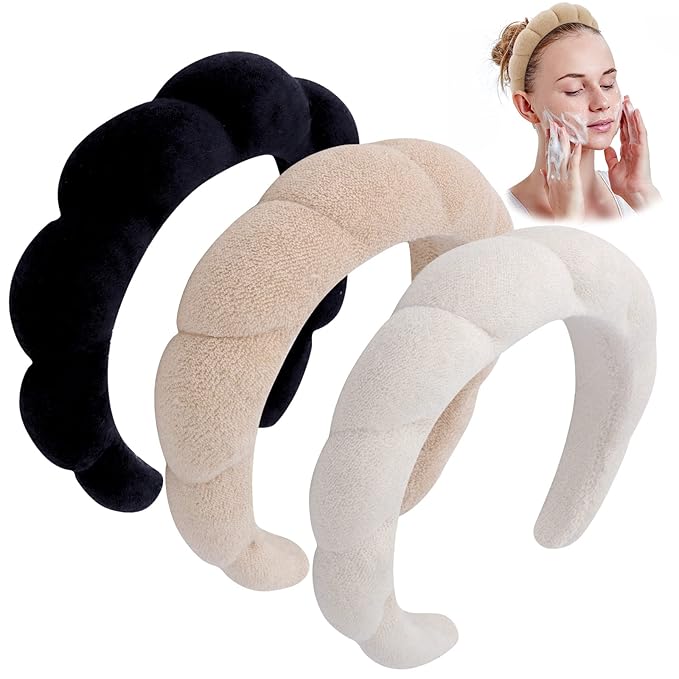 WHAVEL 3 Pack Spa Headband Skincare Headbands, Soft Hair Band - Image 8