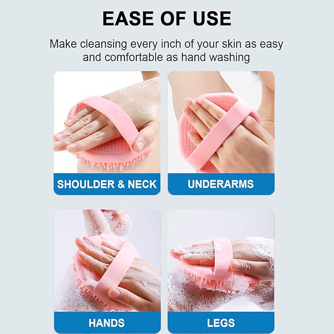 RamPula Silicone Body Scrubber, Silicone Loofah, Quick-Dry Exfoliating Body - Image 5