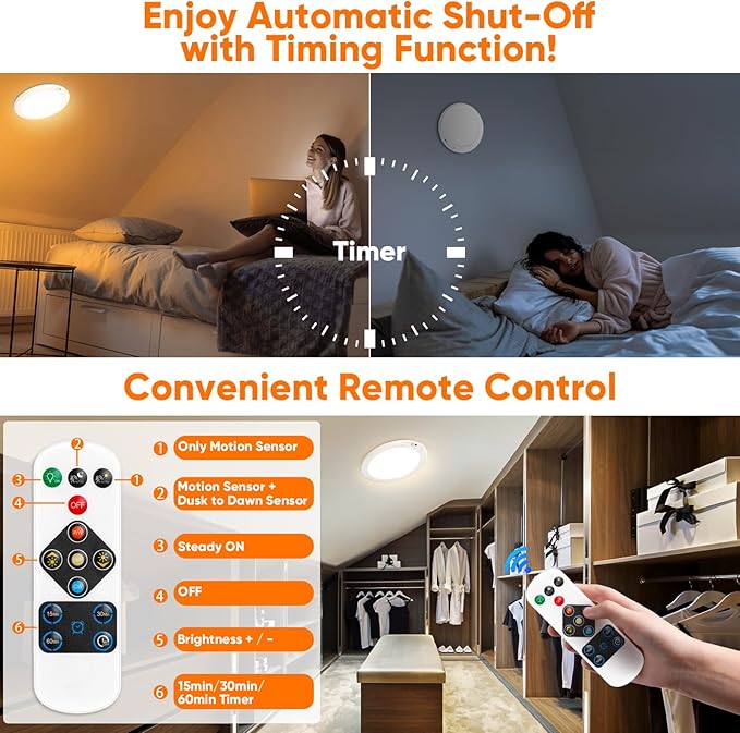 Rechargeable Motion Sensor Ceiling Lights - Image 8