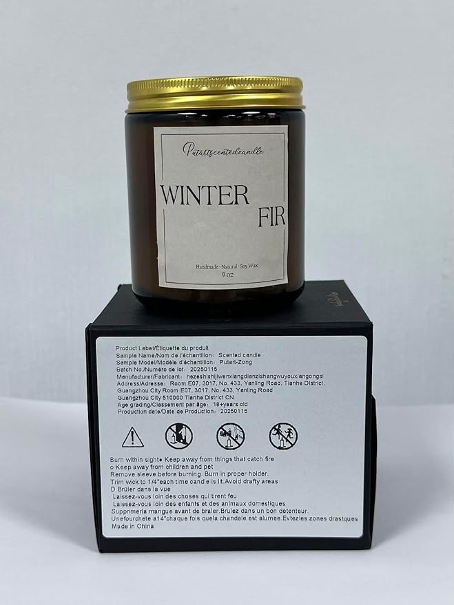 Fir Scented Candles for Home, Natural Soy Wax Aromatherapy Non Toxic Winter Fir - Image 3
