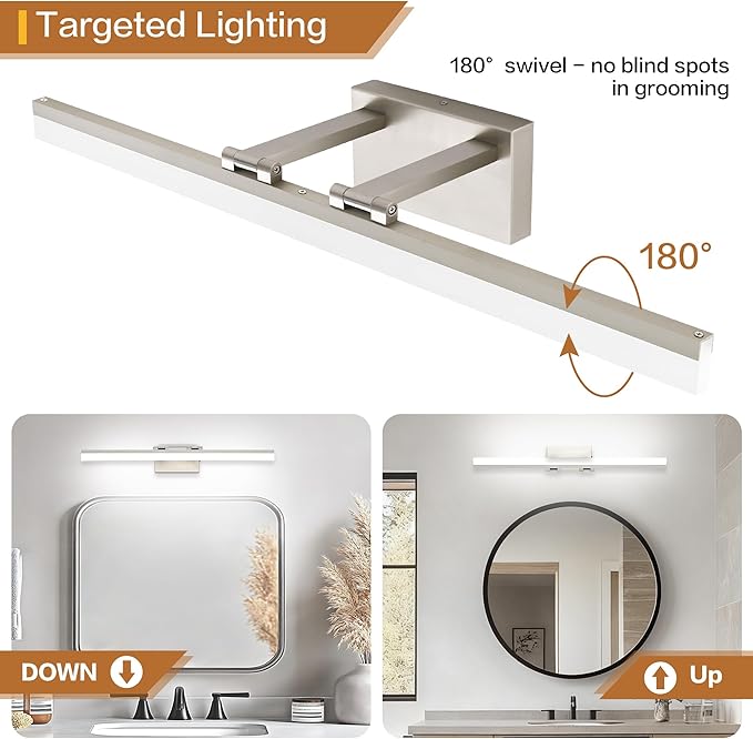 SOLFART 31.5 Inch Dimmable Bathroom Vanity Lights Over Mirror 5 Color - Image 5
