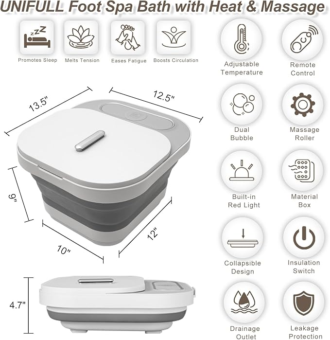 UNIFULL Collapsible Foot Spa Bath - Image 2