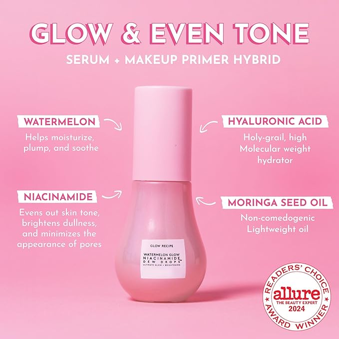 Glow Recipe Watermelon Niacinamide Dew Drops, Travel Size, Korean Niacinamide - Image 2