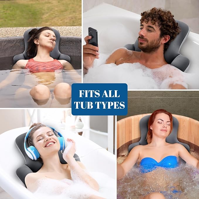 Full Body Bath Pillow for Bathtub, Thick & Luxury Bathtub Cushion - Image 7