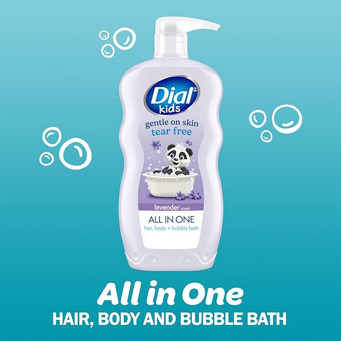 Dial Kids 3-in-1 Body+Hair+Bubble Bath, Lavender Scent, 24 fl oz - Image 2