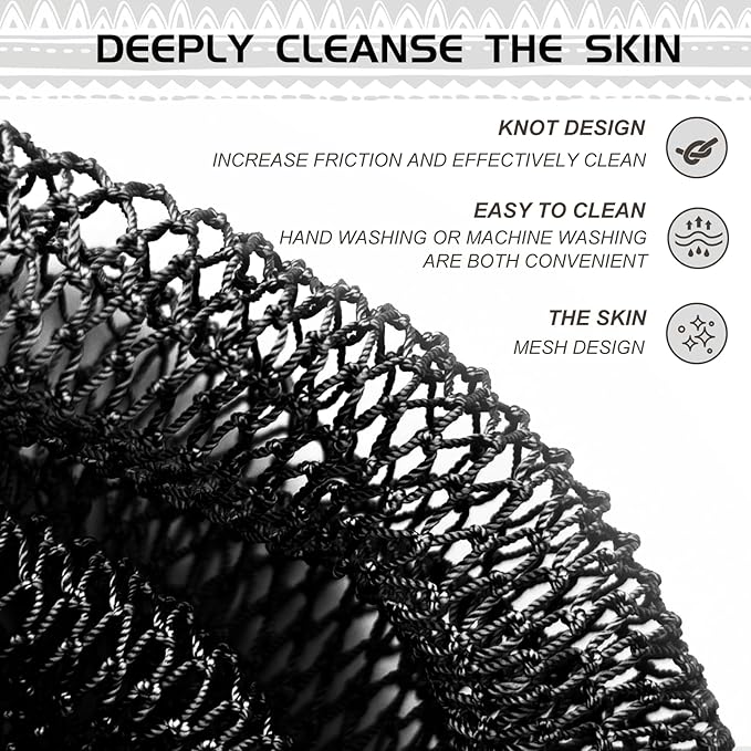 SPMKTBOZAI African Net Sponge Authentic, Loofah Exfoliating Body Scrubber Bath - Image 7