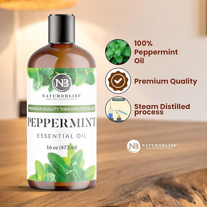 NaturoBliss Peppermint Essential Oil, 100% Pure and Natural Therapeutic Grade - Image 8