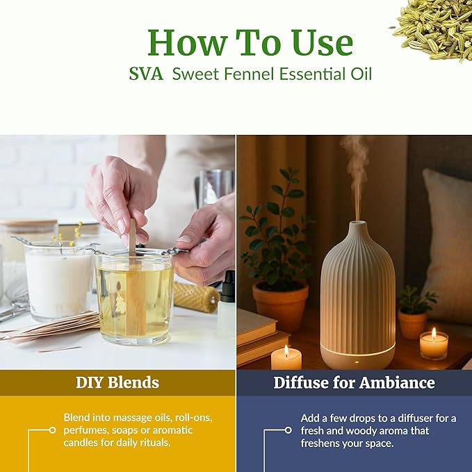SVA Sweet Fennel Essential Oil – 4 Fl Oz – 100% Natural Fennel Oil - Image 6