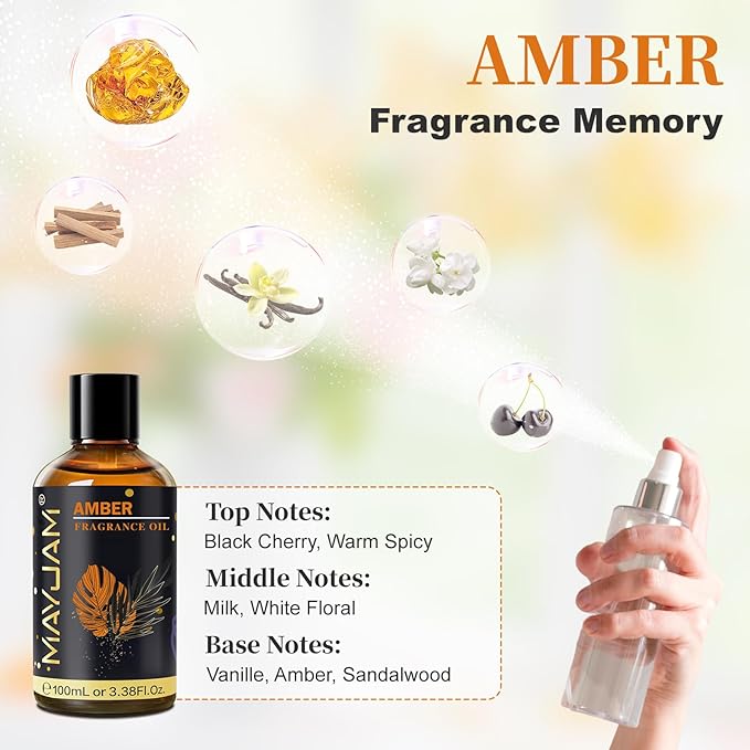Amber Fragrance Oil Essential Oil, MAYJAM 3.38FL.OZ Amber Oil - Image 4