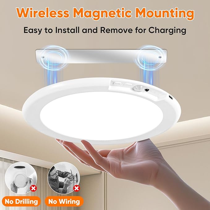 Rechargeable Motion Sensor Ceiling Lights - Image 3