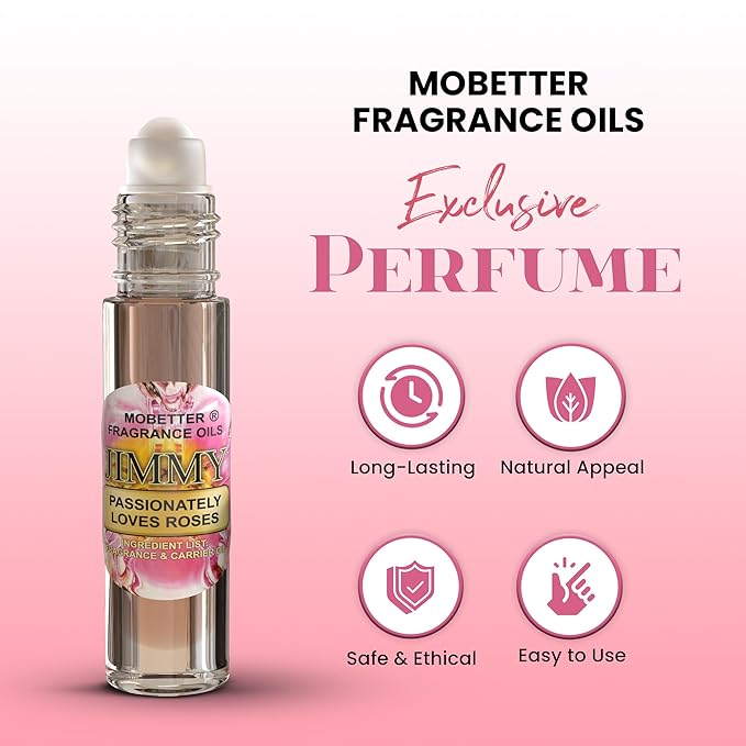 MOBETTER FRAGRANCE OILS Jimmy Passionately Loves Roses Women Perfume Body Oil - Image 2