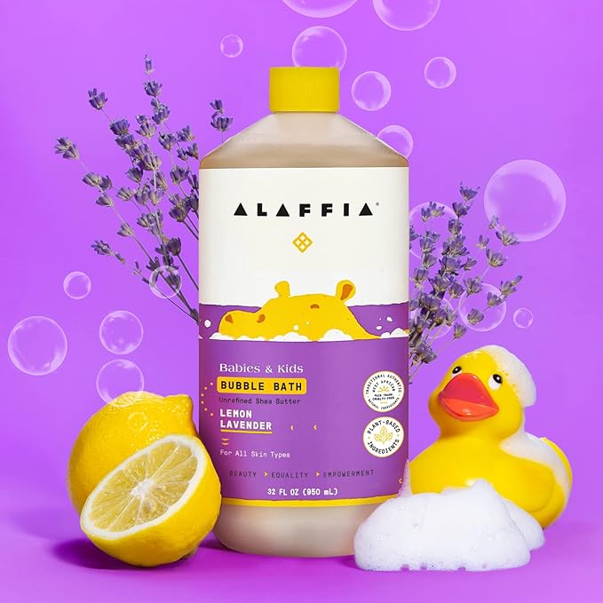 Alaffia Bubble Bath for Babies & Kids, Lemon Lavender 2-Pack – Long-Lasting - Image 7