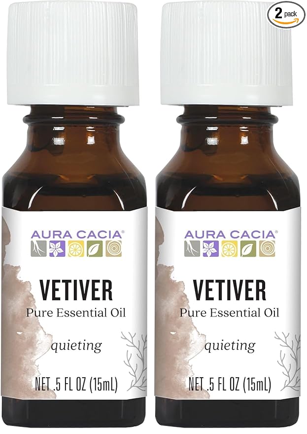 Aura Cacia Pure Vetiver Essential Oil | 0.5 fl. oz. | Vetiveria zizanioides by AuraCacia