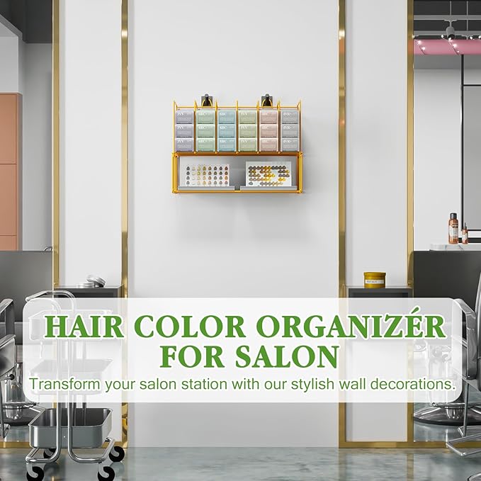 2 Pack Hair Color Organizer Hair Color Display Rack Wall Mounted Dye Storage - Image 6