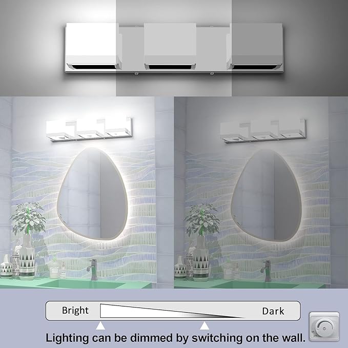 Tipace 3 Lights Dimmable LED Modern Vanity Lights - Image 2