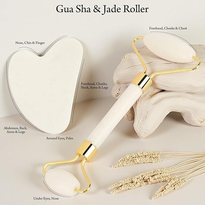 Real Perfection Gua Sha Facial Tools Face Roller - Image 2