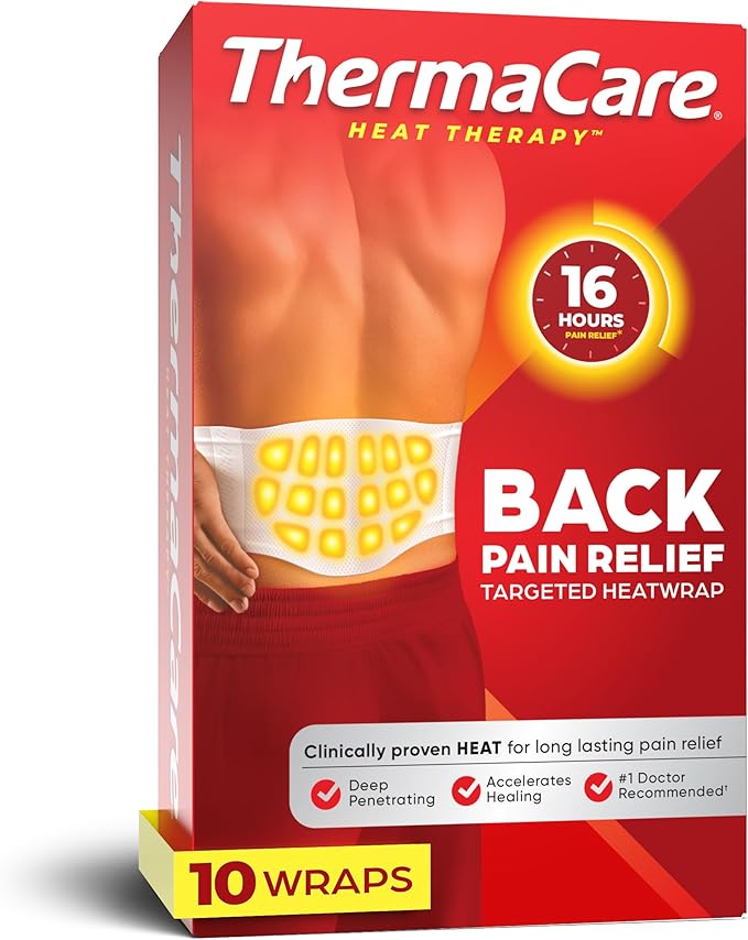 ThermaCare Advanced Back & Hip HeatWraps, Long-Lasting, Disposable Heat Therapy by ThermaCare