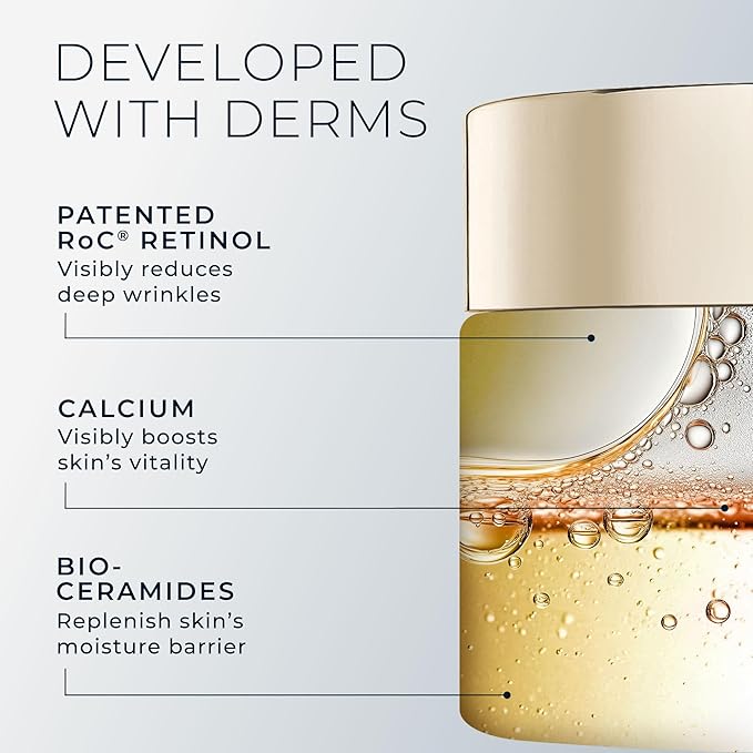 RoC Deep Wrinkle Rich Cream, Fragrance Free, Daily Anti-Aging Firming Cream - Image 6