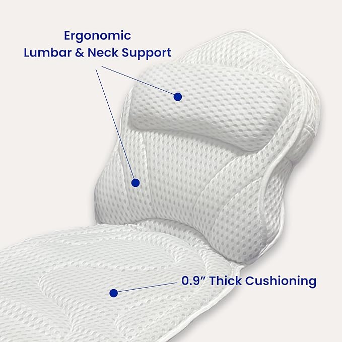 Bath Pillows for Tub Full Body, Large Mesh tub Pillow for Bathtub for Head - Image 3