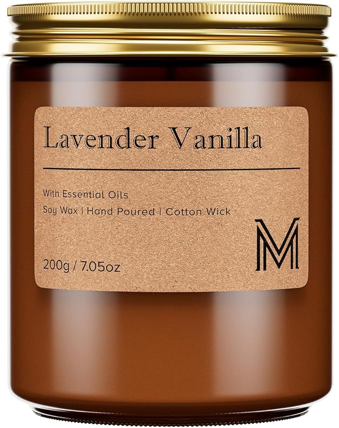 M&SENSE LavenderVanilla Scented Christmas Candle Gift, Aromatherapy Candle Set by MSENSE
