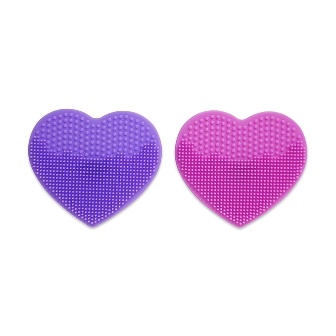 Plum Beauty Heart-Shaped Silicone Skin Scrubber – Manual Facial Cleansing Brush - Image 9