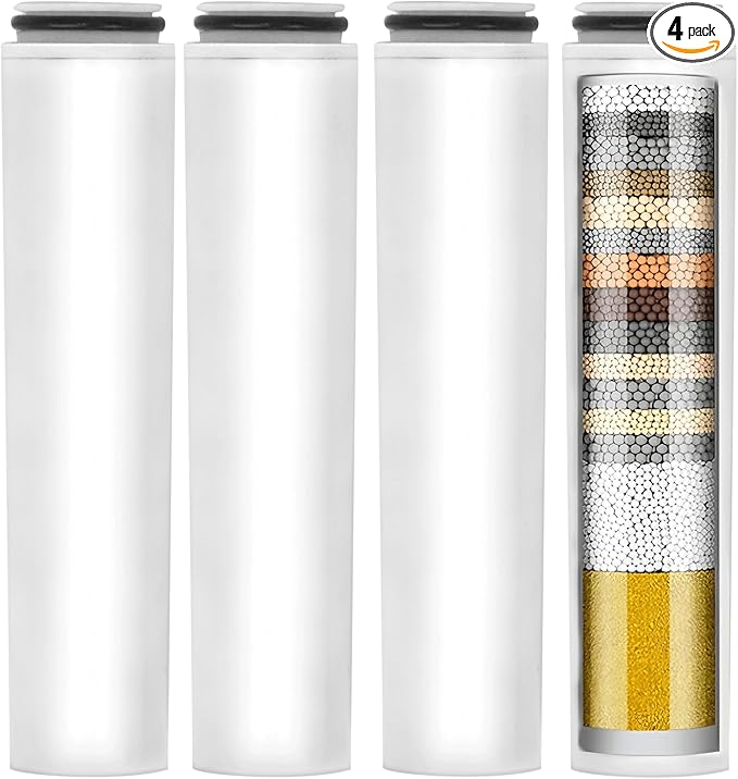4 Pack Shower Head Filter Replacement Compatible by Tnnluku