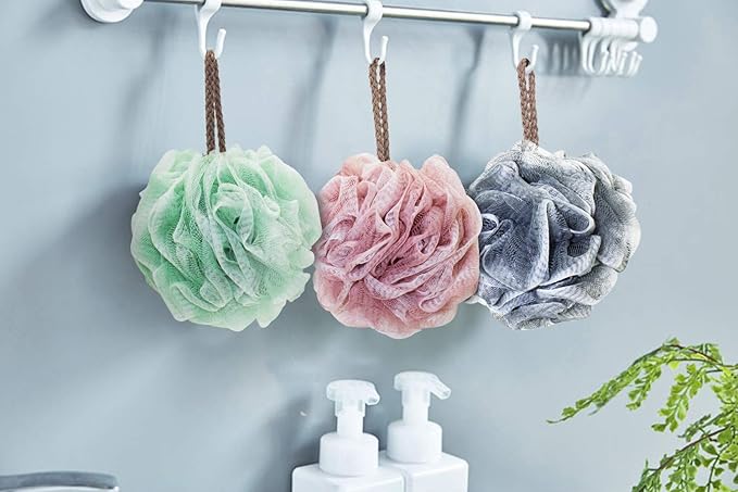 Loofah Sponge Pack of 4, Deep Cleansing Body Scrubber - Image 8