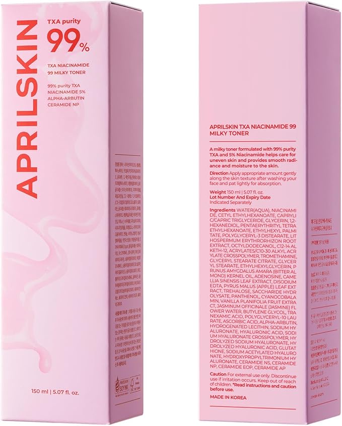 APRILSKIN TXA+Niacinamide 99 Pink Milky Toner | 99% High-Purity TXA 3%+ - Image 9
