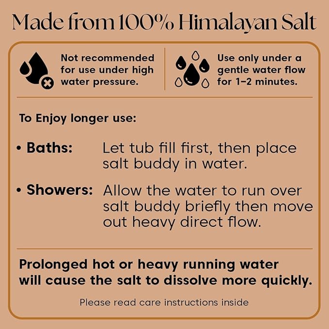 UMAID Himalayan Pink Salt Rock for Shower & Bath – Salt Buddy™ 2 lb Hanging - Image 3