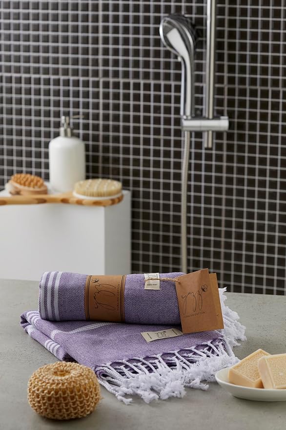 Hand Towels - Set of 2, Decorative Peshtemal Cotton Hand Towels - Image 8