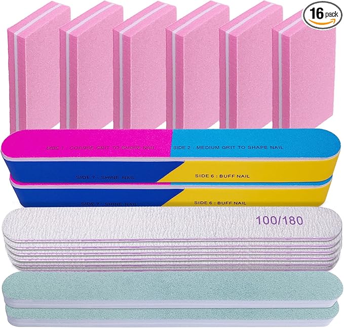 Nail File and Buffer Set, Nail File Kit Professional Nail Files & Buffers by AhaTopia