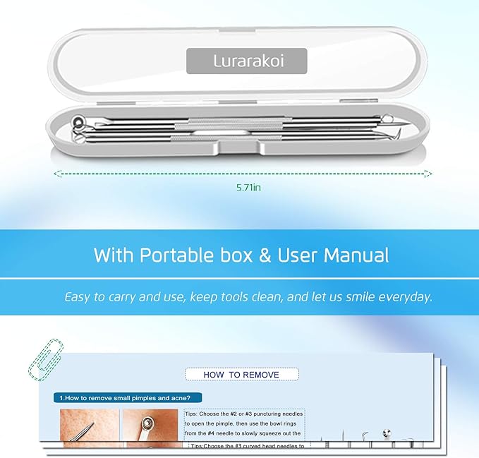 Best Blackhead Remover, Acne Whitehead Removal Kit, Pimple Comedone Extractor - Image 9