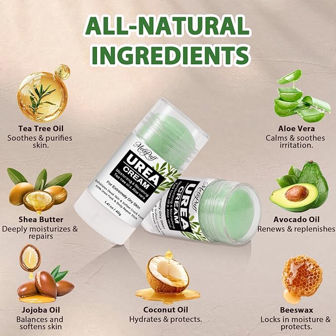 60% Urea Cream Stick with 2% Salicylic Acid, Tea Tree & Aloe Vera - Image 5