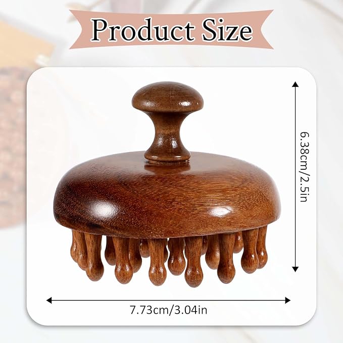 Wooden Scalp Massager & Hair Scrubber - Image 2